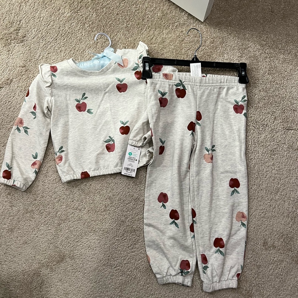 Carter's Apple Kids' Sweat Set 4t